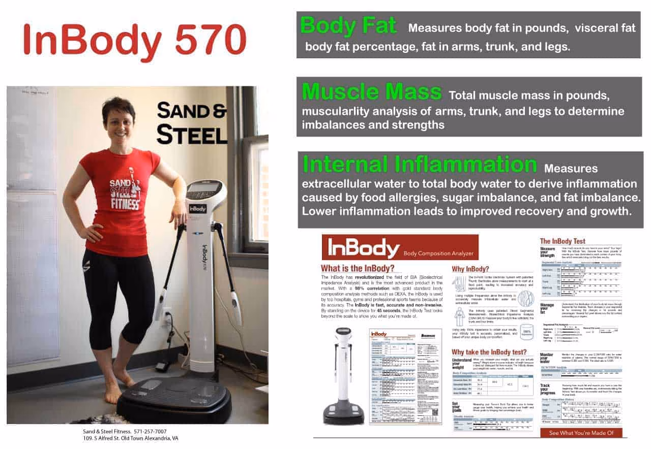 InBody 570 Body Composition Analyzer at Sand & Steel Fitness in Alexandria VA
